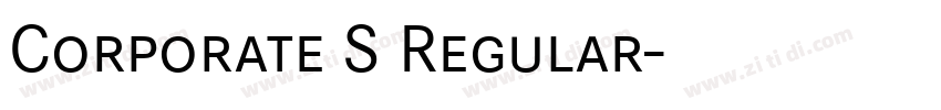 Corporate S Regular字体转换